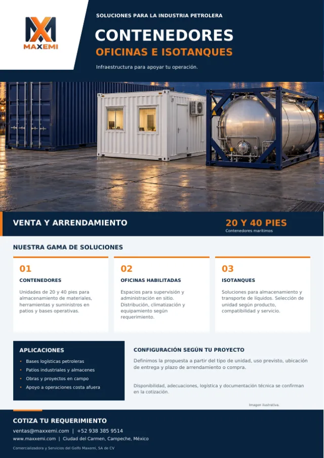 Portada del documento Contenedores, oficinas e isotanques
