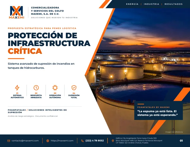 Portada del documento Protección de infraestructura crítica · FoamFatale®